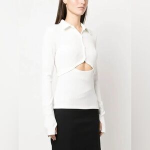 HELMUT LANG CUT OUT POLO TOP